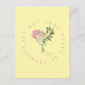 心を悩ませないで、と聖書は言っている ポストカード (正面)