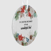 心を愛する思い出の中で、ポインセチアと松果体がクリスマス オーナメント (正面)
