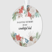 心を愛する思い出の中で、ポインセチアと松果体がクリスマス オーナメント (正面)