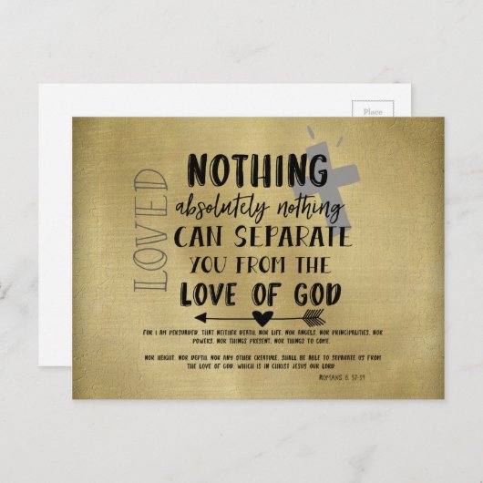 心を慰める愛の聖書の一節の引用 ポストカード (正面/裏面)