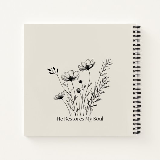 心を新たに Minimalist Design ノートブック (裏面)
