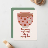 心を温めるコーヒーカップのように ノートカード (正面/裏面インサイチュ)