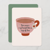 心を温めるコーヒーカップのように ノートカード (正面/裏面)