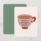 心を温めるティーカップのように ノートカード (正面/裏面)