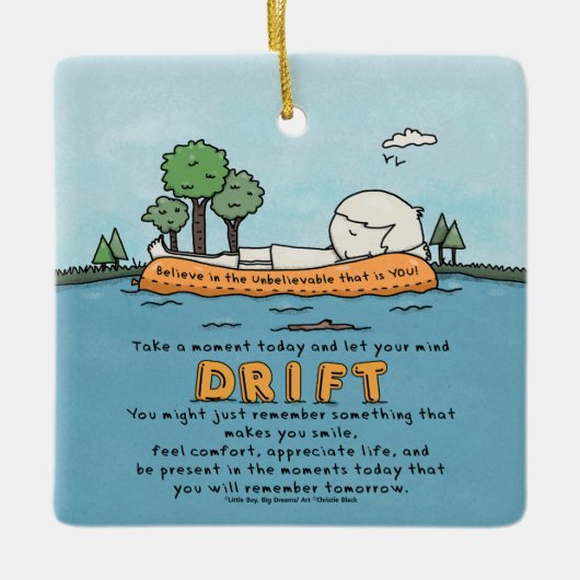 心を漂わせる セラミックオーナメント (正面)
