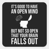 心を疑う心を開くのは良おもしろいい スクエアシール (正面)