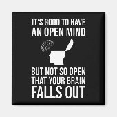 心を疑う心を開くのは良おもしろいい マグネット (正面)