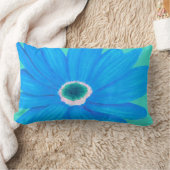 心を癒す大きな青い花 ランバークッション (ブランケット)