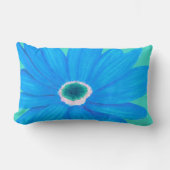 心を癒す大きな青い花 ランバークッション (正面)