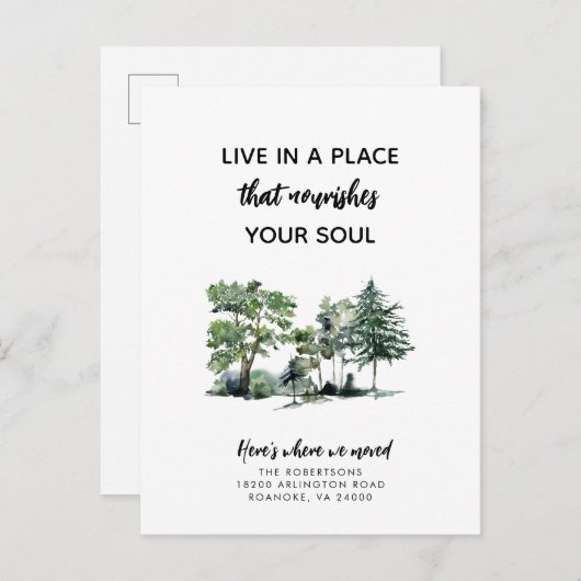 心を癒す新しい家に住む 案内ポストカード (正面/裏面)