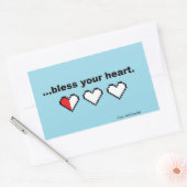 「心を祝福」ステッカー 長方形シール (封筒)