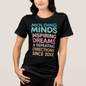 心を育てる教師の引用文 トライブレンドTシャツ (正面)