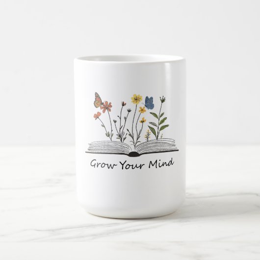 心を育てる花の本Tシャツ コーヒーマグカップ (中央)