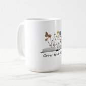 心を育てる花の本Tシャツ コーヒーマグカップ (正面左)
