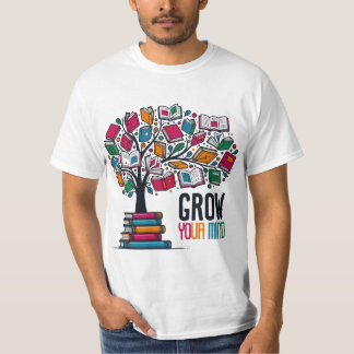 心を育てる:本の木 Tシャツ