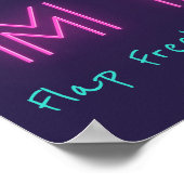 心を自由に動かすフラミンゴのインスピスポポスター ポスター (角)