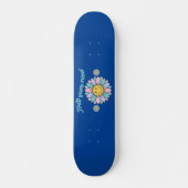 心を解放おもしろい70のタイポグラフィデザイン花 スケートボード (正面)