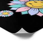 心を解放おもしろい70のタイポグラフィデザイン花 ポスター (角)