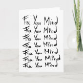 心を解放しろ！やる気を起こさせる書引用文 カード (正面)