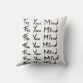 心を解放しろ!やる気を起こさせる書引用文 クッション (裏面)