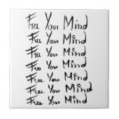 心を解放しろ！やる気を起こさせる書引用文 タイル (正面)