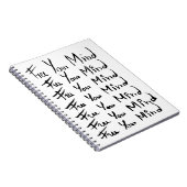 心を解放しろ!やる気を起こさせる書引用文 ノートブック (右側)