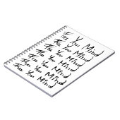 心を解放しろ！やる気を起こさせる書引用文 ノートブック (左側)