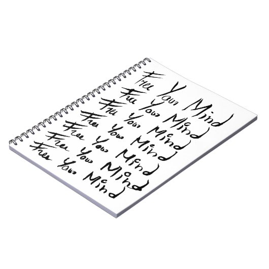 心を解放しろ!やる気を起こさせる書引用文 ノートブック (左側)