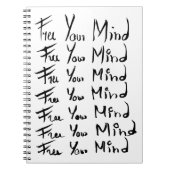 心を解放しろ！やる気を起こさせる書引用文 ノートブック (正面)