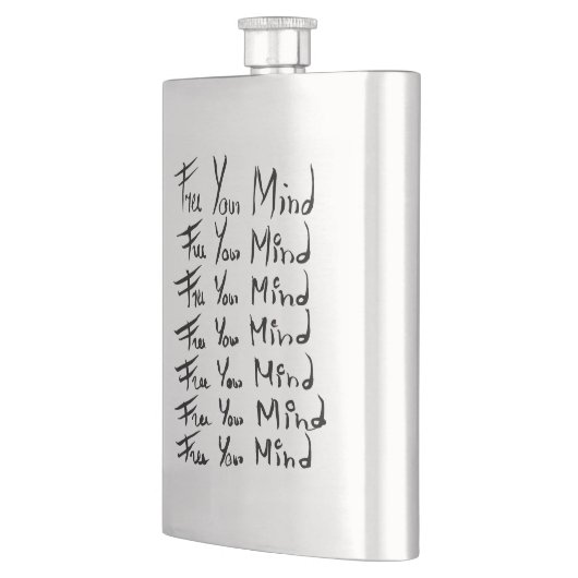 心を解放しろ!やる気を起こさせる書引用文 フラスク (左)