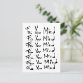 心を解放しろ!やる気を起こさせる書引用文 ポストカード (スタンド正面)