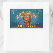 心を解放しろ!魚が荒い!(シール4枚) 長方形シール (バッグ)