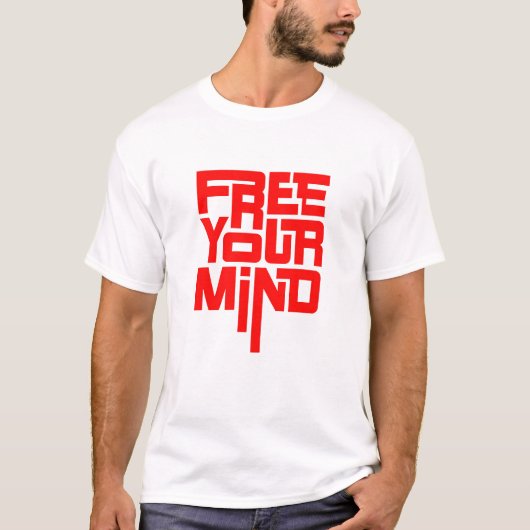 心を解放するTシャツ - 障壁を打ち破り、自由に考えよう Tシャツ (正面)