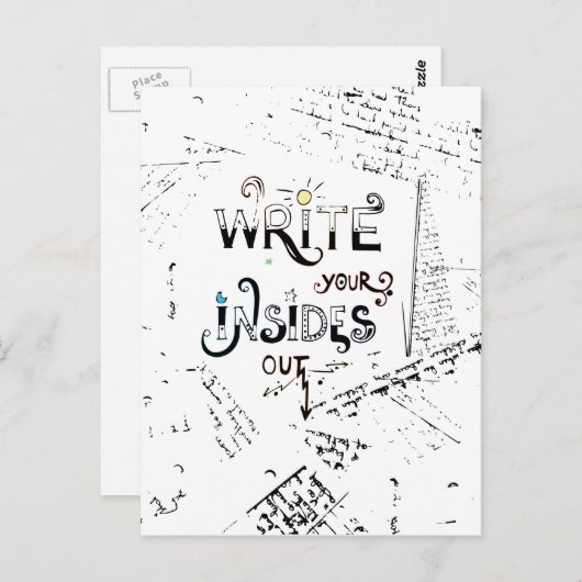 心を解放せよ!作家のモットー ポストカード (正面/裏面)