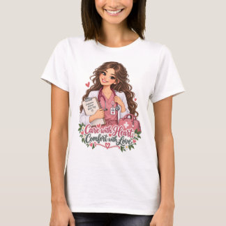 心を込めたケア ナースTシャツ Tシャツ