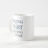 心を込めたリーダーシップ 学びと目的 コーヒーマグカップ (正面左)
