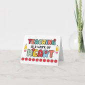 心を込めた先生への感謝の気持ちを伝える Teacher Appreciation サンキューカード (正面)