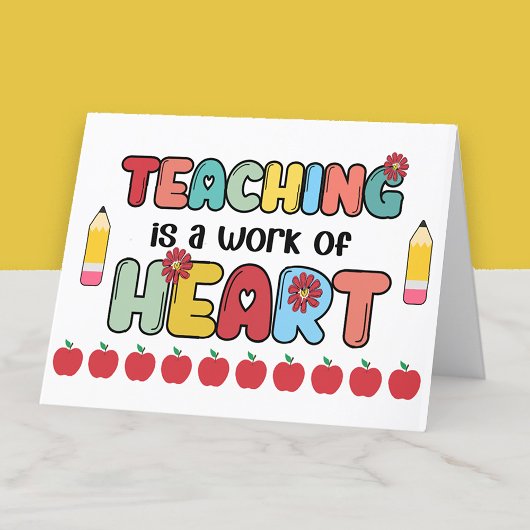 心を込めた先生への感謝の気持ちを伝える Teacher Appreciation サンキューカード