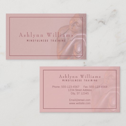 心を込めた平和癒し仏 名刺 (正面/裏面)