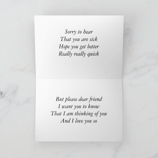 心を込めた気持ちの良い歌の入ったカード カード (内部)