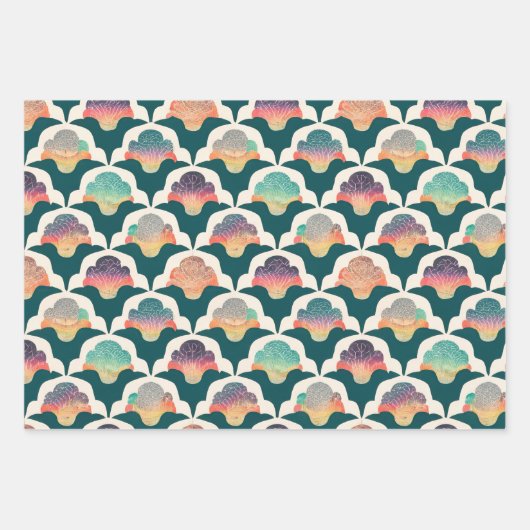 心を込めた瞬間メンタルヘルスの包み紙 ラッピングペーパーシート (正面3)