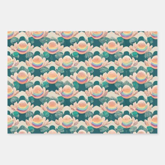 心を込めた瞬間メンタルヘルスの包み紙 ラッピングペーパーシート (正面)