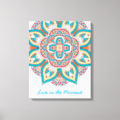 心を込めた芸術の瞬間に生きる キャンバスプリント (正面)