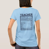 心を込めて教える、先生の栄養成分表示 Tシャツ (裏面)