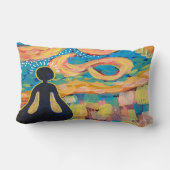 心を込めて瞑想ヨガアート枕 ランバークッション (裏面)