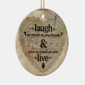 心を込めて笑う引用文 セラミックオーナメント (右)
