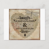 心を込めて笑う引用文 ポストカード (正面)