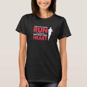 心を込めて走れ！クールなランニングモチベーションプレゼント Tシャツ