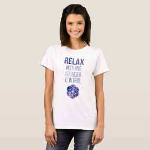 心を込めリラックスた仏像引用文 Tシャツ