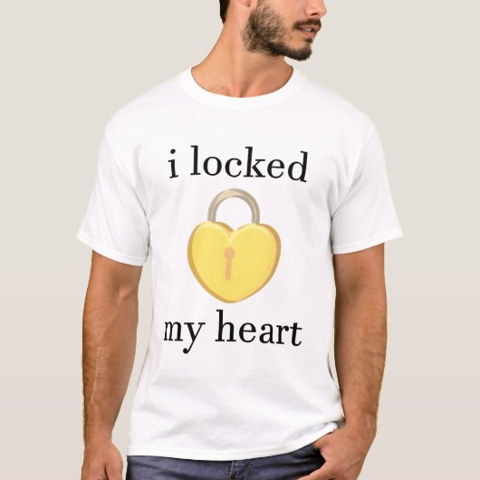 心を鍵で閉ざした Tシャツ (正面)